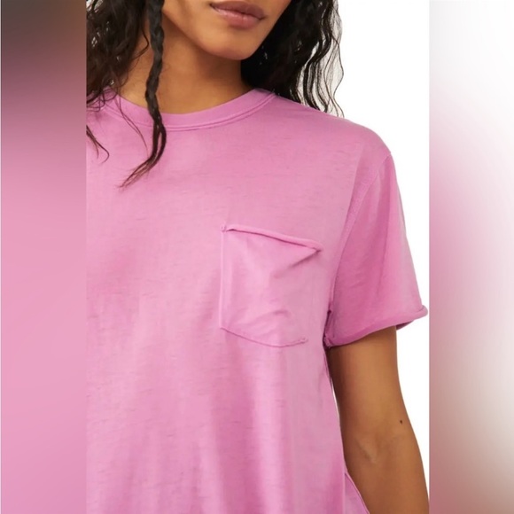 Free People Vella Tee In Pink Plum - Picture 3 of 3